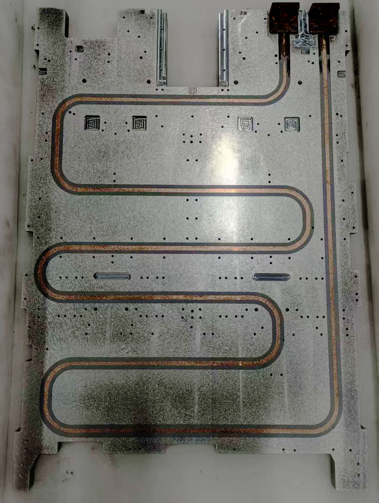 copper tube liquid cooling plate for EVs